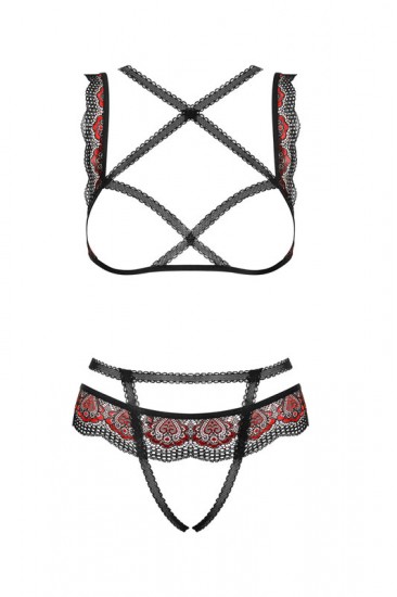 2-teilige Harness BH-Set in schwarz