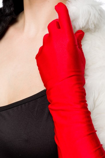 Cruel Lady Kostüm mit lange Handschuhe