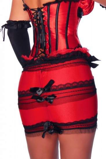 Rotes Burlesque-Rock in Burlesque-Stil