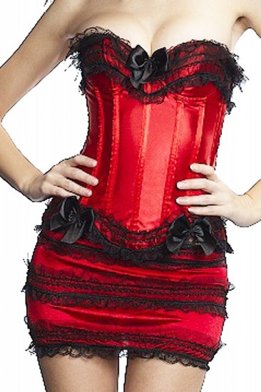 Rotes Burlesque-Rock in Burlesque-Stil