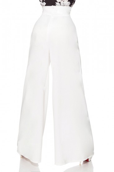 Modische Damen Marlenehose weiß