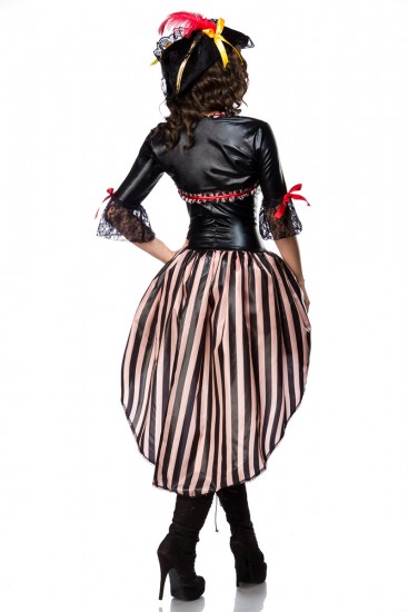 Sexy Piraten Kostüm-Set mit Kleid, Bolero, Hut