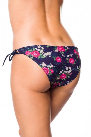 Badeslip zum Binden in Blumenmuster