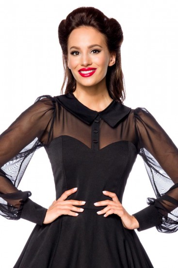 Mesh Vintage-Kleid Oberteil transparent