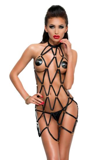 Harness Chemise Kleid schwarz