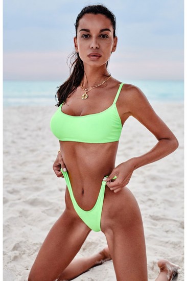 Heißer Beach Bikini in Neongrün