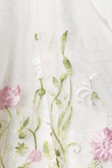 Unterbrustdirndl weiß mit Netz Bluse, Schürze