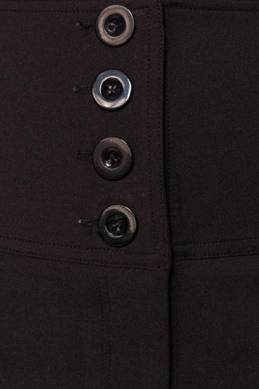 Marlenehose mit Eingriffstaschen schwarz
