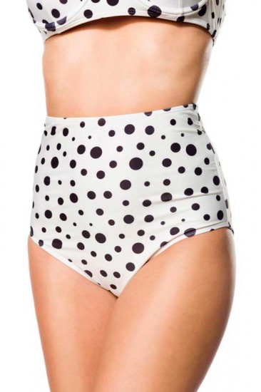Vintage High-Waist Hose in creme/schwarz