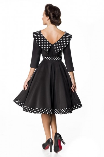 Premium Swing-Kleid mit Kragen
