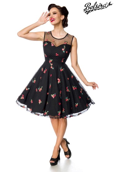 Retro Cocktailkleid in schwarz