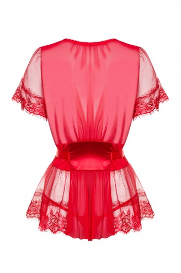 Romantischer Peignoir in rot