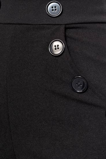 Schwarzes Marlenehose mit Knöpfe