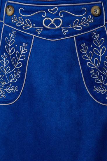 Trachtenrock mit Stickereien blau