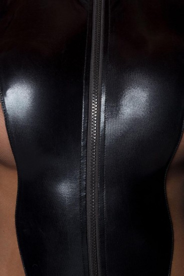 Transparente Gogo-Overall mit Mesh
