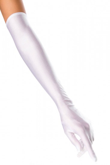 Ultralange Satin Handschuhe