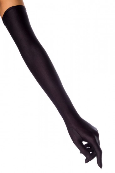 Ultralange Satin Handschuhe