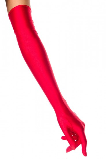 Ultralange Satin Handschuhe