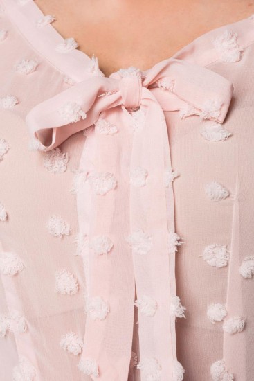 Vintage Schluppenbluse in rosa