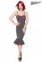 Sommer Retro Kleid mit Volant Schwarz