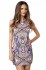 Lässiges kurze Kleid Bunt mit Retro Print
