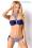Ausgefallener Bikini mit Spitzenmuster Blau