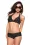 Blümchen Triangel Bikini schwarz