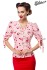 Bluse mit Kirschenmuster rosa