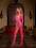 Bodystocking in neon pink