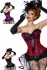 Burlesque Satin-Corsage mit Schleife