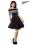 Cocktailkleid mit streifen, Schulterfrei