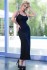 Elegantes, schwarzes Kleid mit Träger & Strass