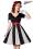 Godet Retro Kleid mit V-Ausschnitt