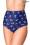 High Waist Badehöschen in blau