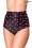 High Waist Badehöschen in schwarz/rosa