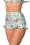 Highwaist Bikinihöschen mit Rüschen blau/pink