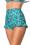 Highwaist Bikinihöschen mit Rüschen grün