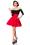 Jersey High-Waist Tellerrock Rot