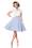 Jersey Tellerrock blau mit Bund