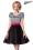 Jerseykleid mit Tellerrock in schwarz