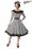 Karierte Swing-Kleid mit dreiviertel Ärmeln