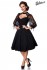 Longsleeve Retro Spitzenkleid in schwarz
