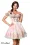 Mini Unterbrustdirndl mit Netz Schürze, Bluse