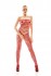 Netz Bodystocking ohne Träger Rot