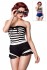 Retro Body mit Rüschenbesatz