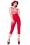 Retro High Waist Caprihose Rot