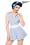 Retro-Jumpsuit blau mit Reverskragen