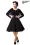 Retrokleid mit Cape in schwarz