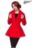 Rotes Vintage Jacke mit Schalkragen