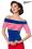 Schulterfreie Jersey-Bluse in Retro Look